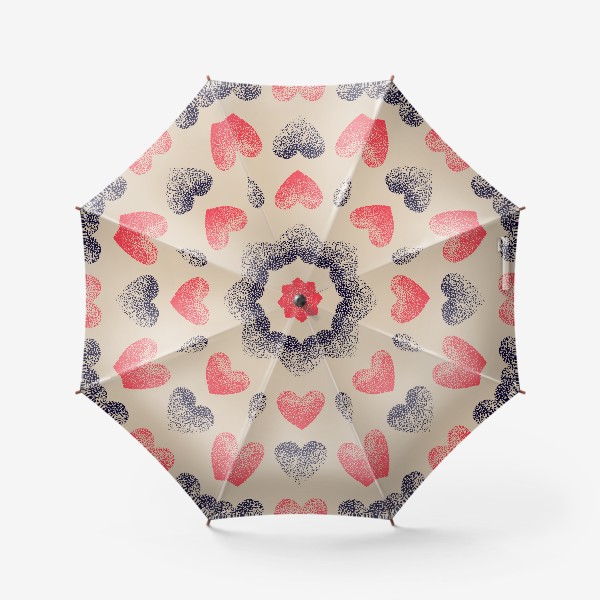 Зонт «Сердечки в точечку»