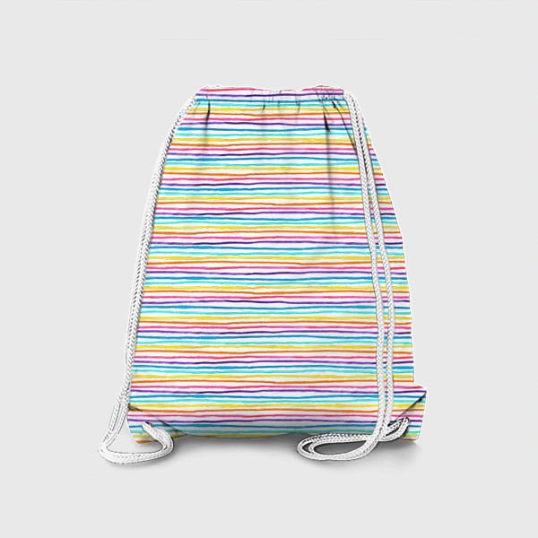 Рюкзак «Цветные тонкие полоски - паттерн»