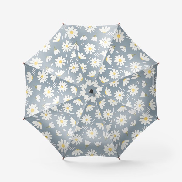 Зонт «ромашки на сером»