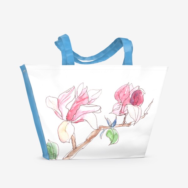 Пляжная сумка «Магнолия в цвету»