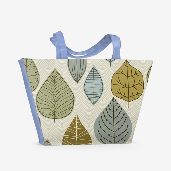 Пляжная сумка «Красивые ажурные листья»