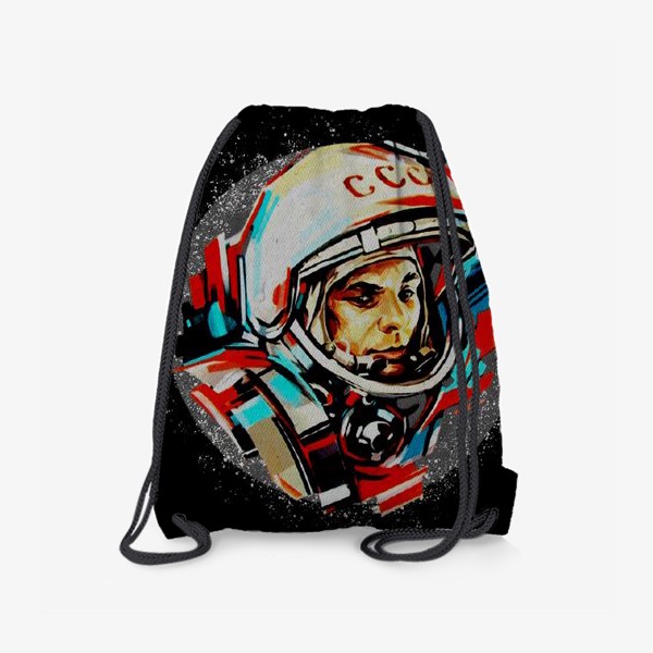 Рюкзак «Гагарин. Black. День космонавтики. Космос. Небо. Полет.»