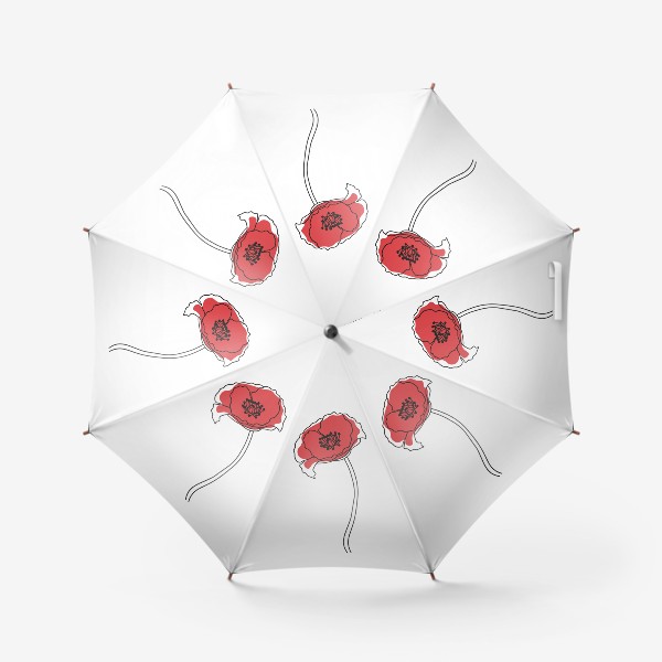 Зонт «Мак минимализм лайн арт»