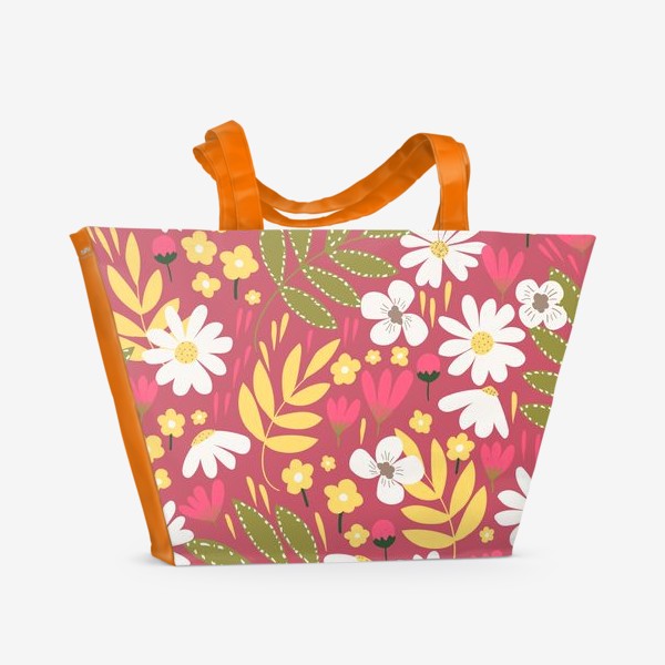 Пляжная сумка &laquo;цветочная поляна&raquo;