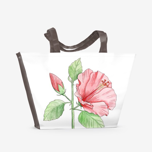 Пляжная сумка «Цветущий гибискус»