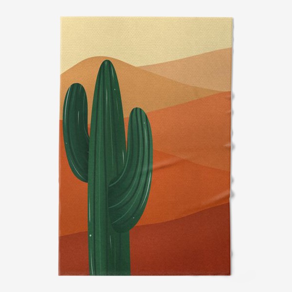 Полотенце «Кактусы в пустыне»