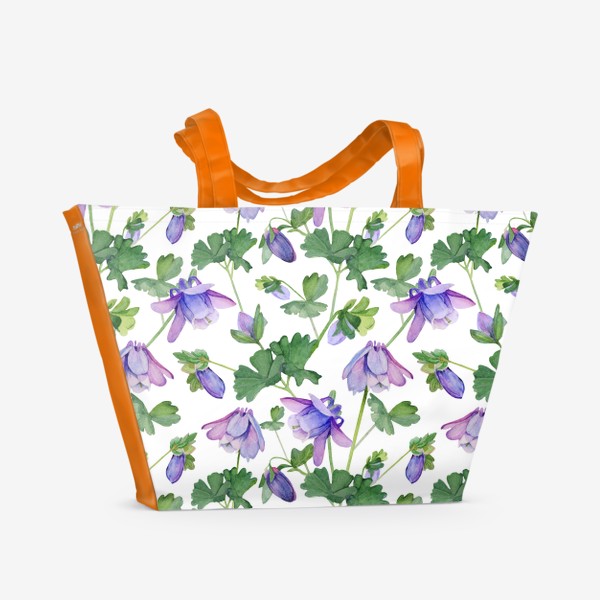 Пляжная сумка «Акварель Полевые весенние цветы»