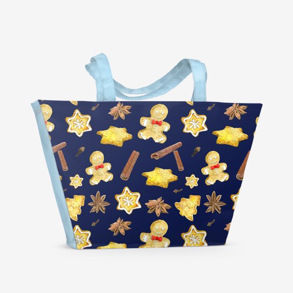 Пляжная сумка «Новогодние сладости с пряностями »
