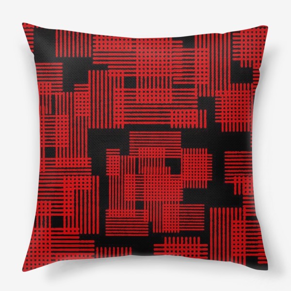 Подушка &laquo;abstract geometric ornament, lines, stripes, grid, lattice, abstract linear mesh.&raquo;
