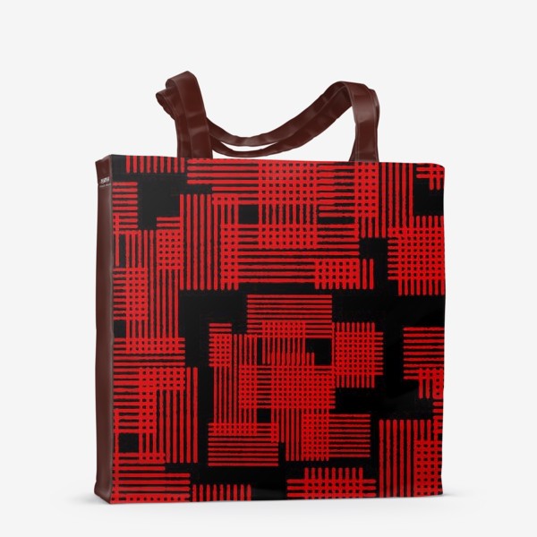 Сумка-шоппер «abstract geometric ornament, lines, stripes, grid, lattice, abstract linear mesh.»