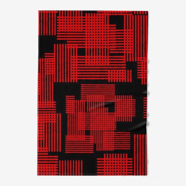 Полотенце «abstract geometric ornament, lines, stripes, grid, lattice, abstract linear mesh.»