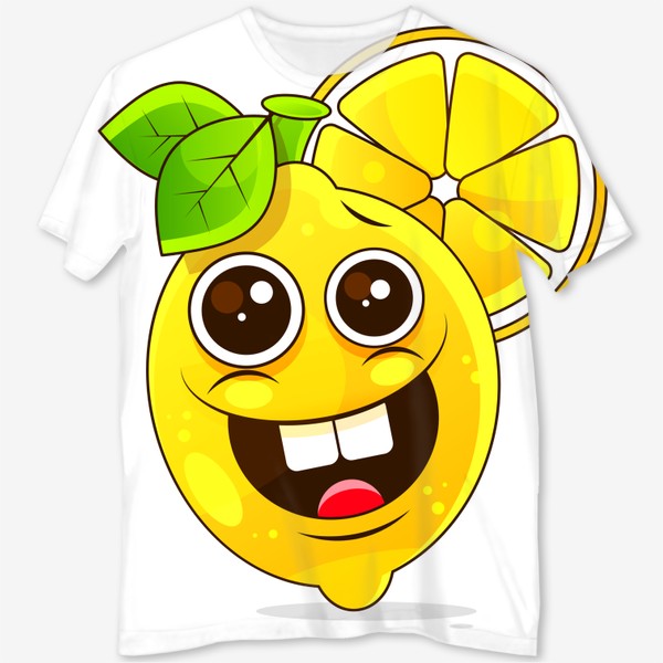 Футболка с полной запечаткой «cheerful lemon»
