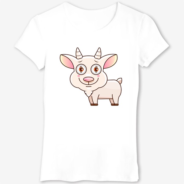 Футболка &laquo;Outlined billy goat. Vector line art illustration coloring&raquo;