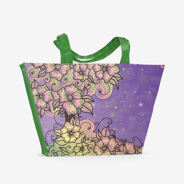 Пляжная сумка «Цветущее дерево (зеатлинг)»