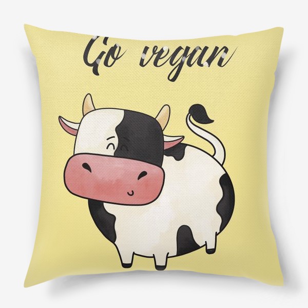 Подушка «Go vegan »