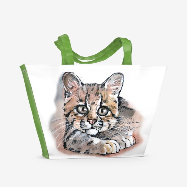 Пляжная сумка «Котенок кошки маргай»