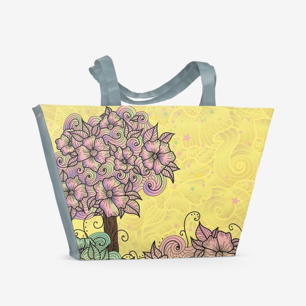 Пляжная сумка «Цветочный куст (зеатлинг)»