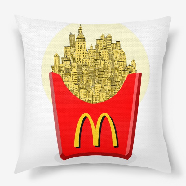 Подушка «Макдоналдс. McDonalds. Город»