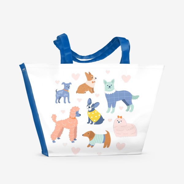 Пляжная сумка «Собаки на прогулке»