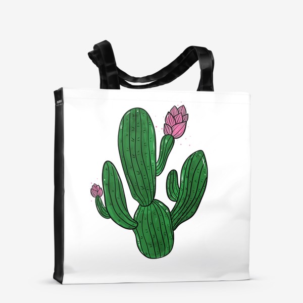 Сумка-шоппер «Цветущий кактус»