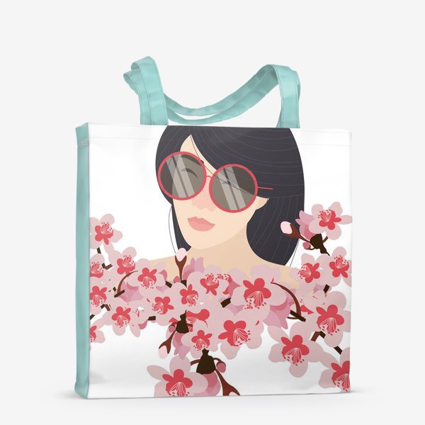 Сумка-шоппер «японка в цветах»