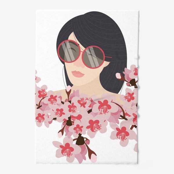 Полотенце «японка в цветах»