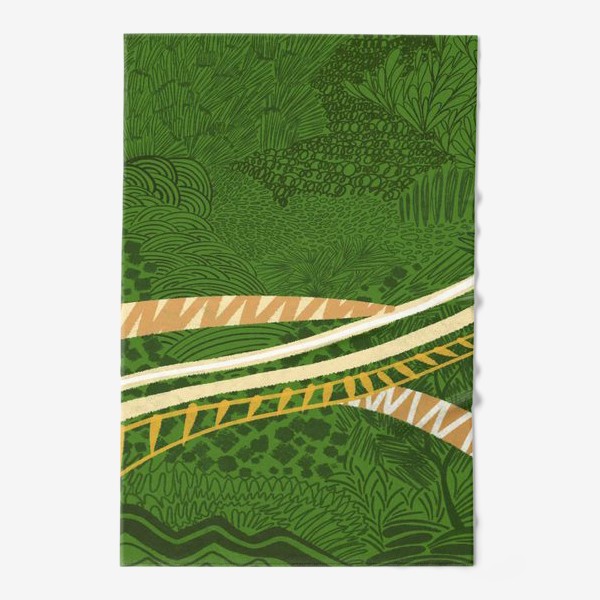 Полотенце «Зеленый лес стилизация»