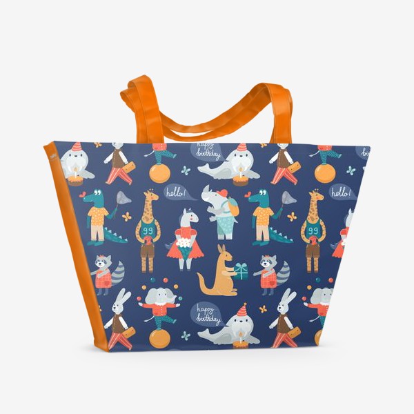 Пляжная сумка «Забавные звери»