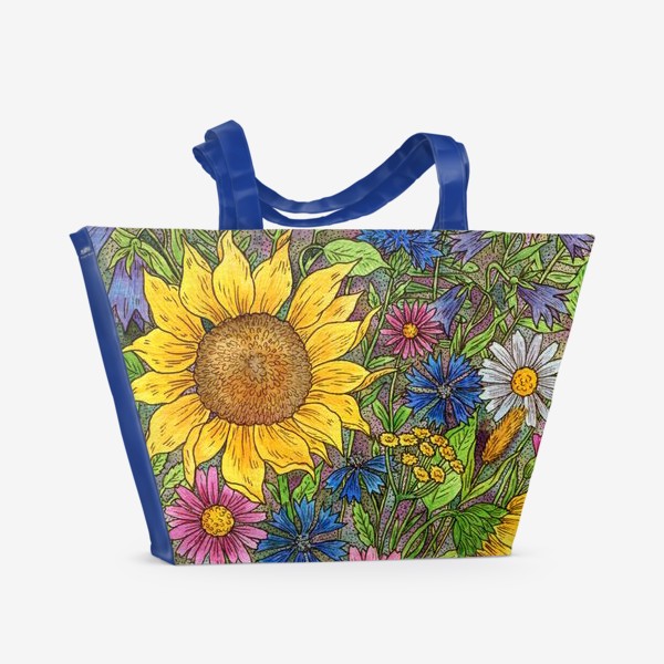 Пляжная сумка &laquo;Цветы в саду&raquo;