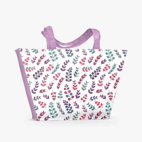 Пляжная сумка «Веточки и ягоды»