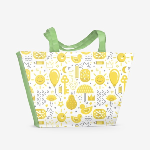 Пляжная сумка «Желто-серый тренд 2021»