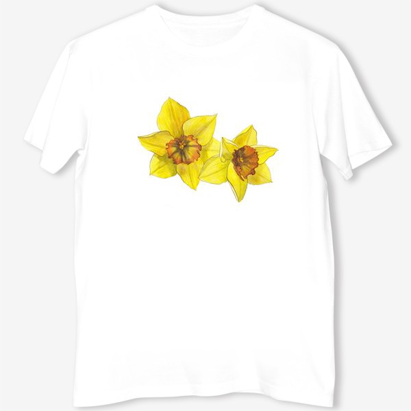 Футболка «Нарциссы. Цветы. Весна»