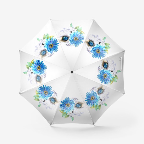 Зонт «сова и цветок»