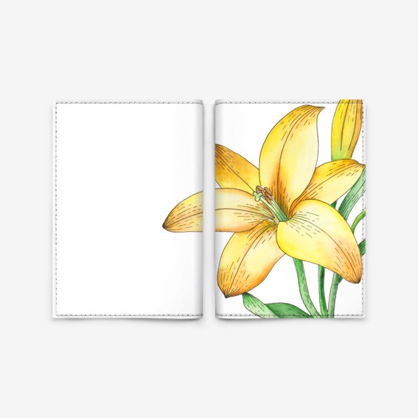 Обложка для паспорта «Желтый лилейник»