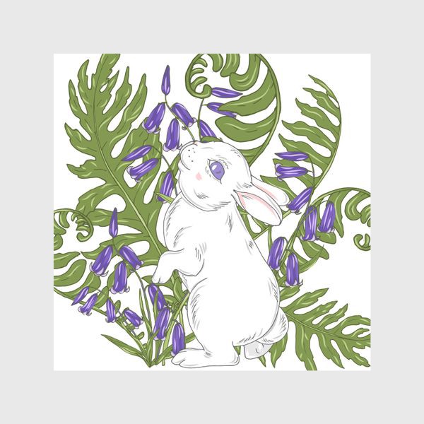 Шторы «кролик весной»