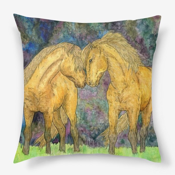 Подушка «Две лошади»