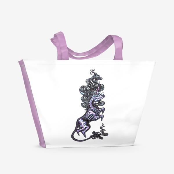 Пляжная сумка «Темный Единорог»