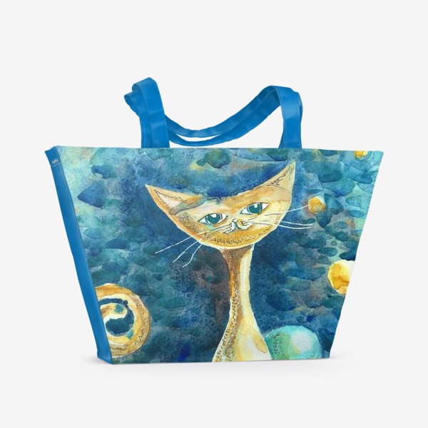 Пляжная сумка «Лунный Кот»