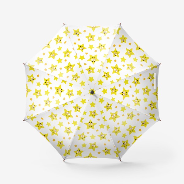 Зонт «Небесный звездопад! Паттерн со звездами. »