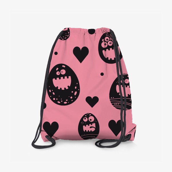 Рюкзак «Веселый пасхальный паттерн на розовом»