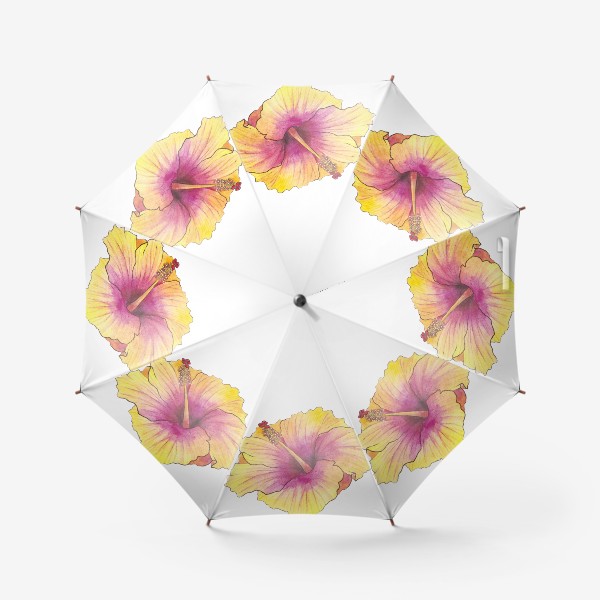 Зонт «Желтый цветок. Гибискус»