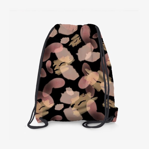 Рюкзак «Абстракция акварельная черная розовая»