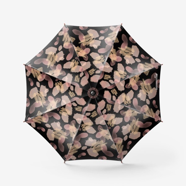 Зонт «Абстракция акварельная черная розовая»