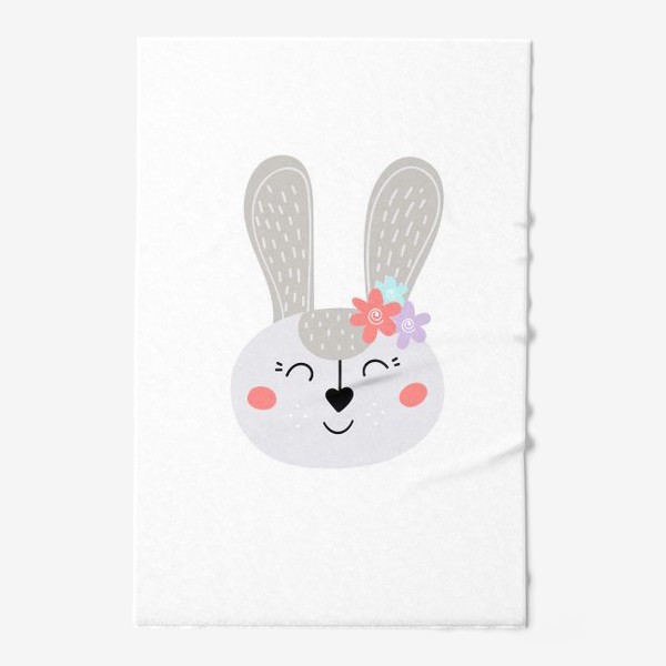 Полотенце &laquo;Милый зайчик. Кролик с цветочками&raquo;