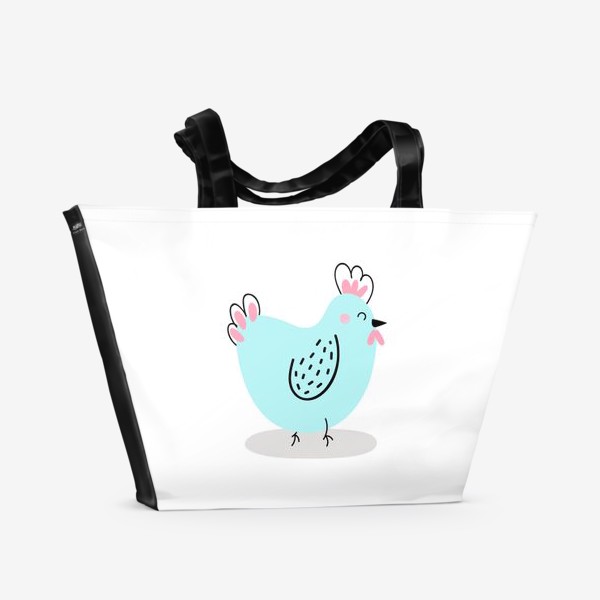 Пляжная сумка «Симпатичный цыпленок. Милый пасхальный петух»