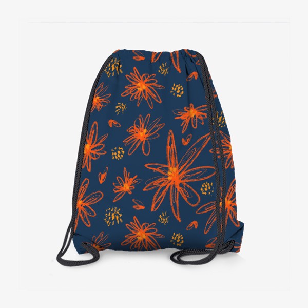 Рюкзак «оранжевые цветы»