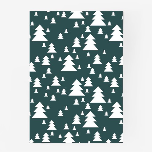 Постер «Зимний хвойный лес»