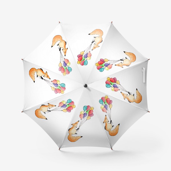 Зонт «Лисенок с шариками. Счастье на ниточке.»