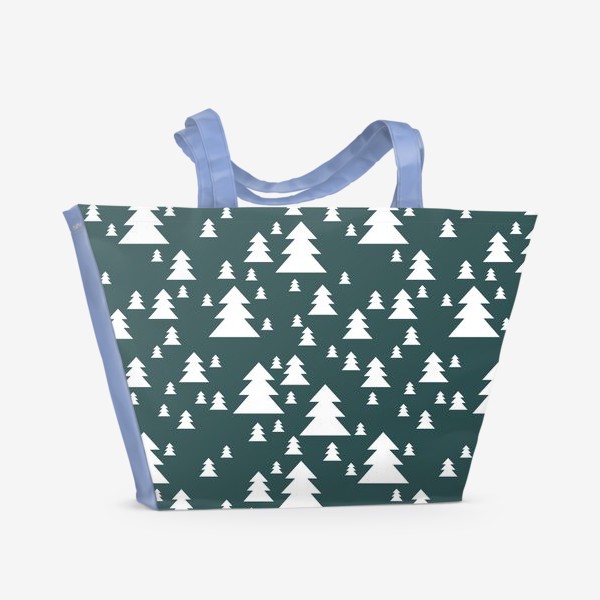 Пляжная сумка «Зимний хвойный лес»