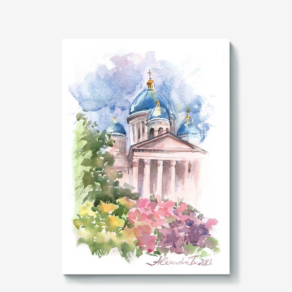 Холст «Смольный собор, Санкт-Петербург»